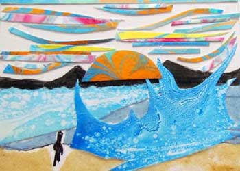 "After The Storm" by Gloria Fuller, Lancaster WI - Marbling Collage